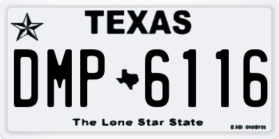 TX license plate DMP6116