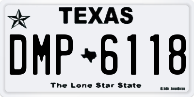 TX license plate DMP6118