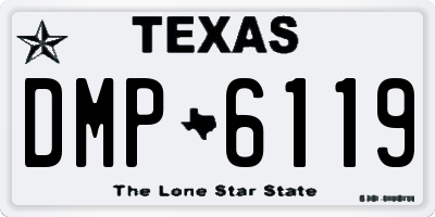 TX license plate DMP6119