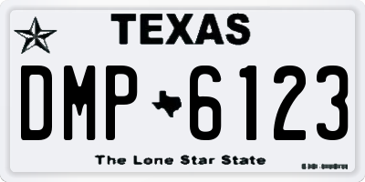 TX license plate DMP6123