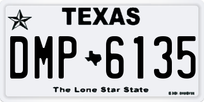 TX license plate DMP6135