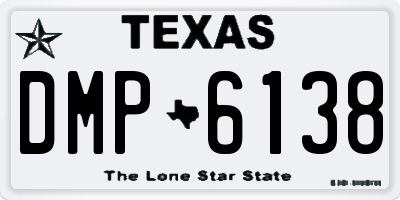 TX license plate DMP6138