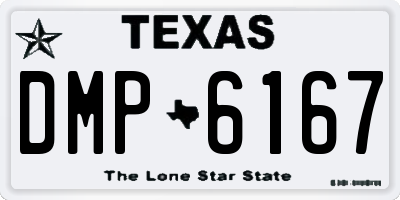 TX license plate DMP6167