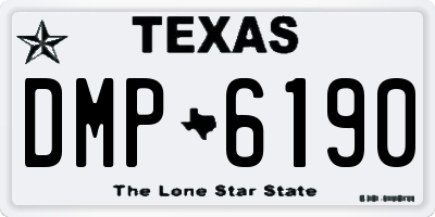 TX license plate DMP6190