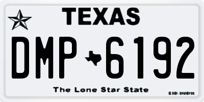 TX license plate DMP6192