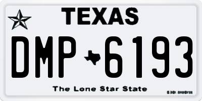 TX license plate DMP6193