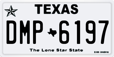 TX license plate DMP6197