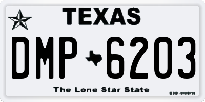 TX license plate DMP6203