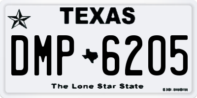 TX license plate DMP6205