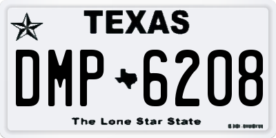 TX license plate DMP6208