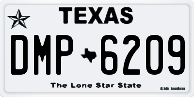 TX license plate DMP6209