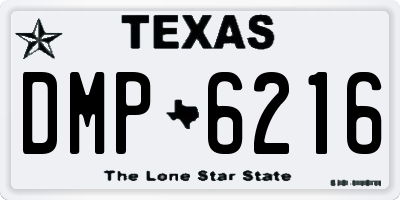 TX license plate DMP6216