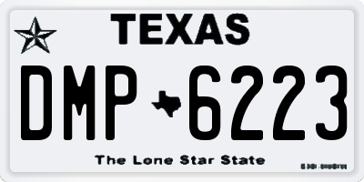 TX license plate DMP6223