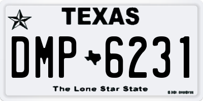 TX license plate DMP6231