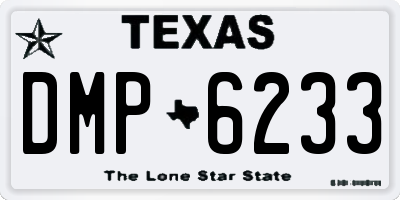 TX license plate DMP6233