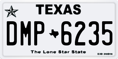 TX license plate DMP6235