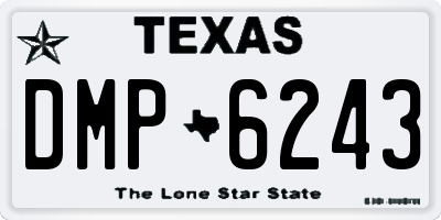 TX license plate DMP6243