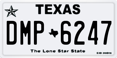 TX license plate DMP6247