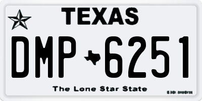 TX license plate DMP6251