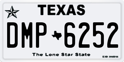 TX license plate DMP6252