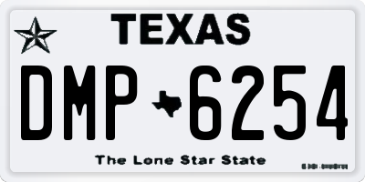TX license plate DMP6254