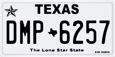 TX license plate DMP6257