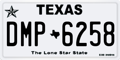 TX license plate DMP6258