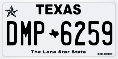 TX license plate DMP6259