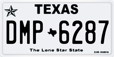 TX license plate DMP6287