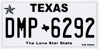 TX license plate DMP6292