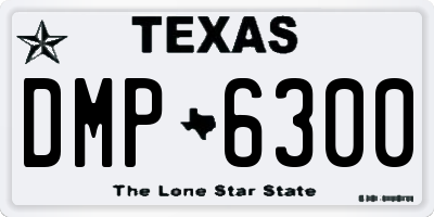 TX license plate DMP6300