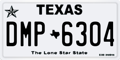 TX license plate DMP6304