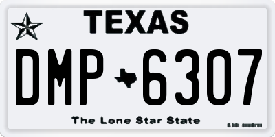 TX license plate DMP6307