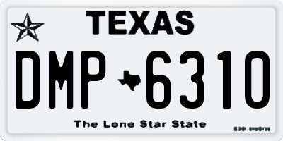 TX license plate DMP6310