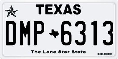 TX license plate DMP6313