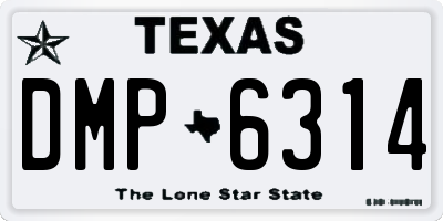 TX license plate DMP6314