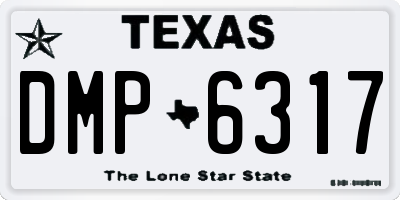 TX license plate DMP6317