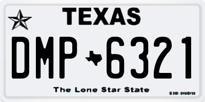 TX license plate DMP6321