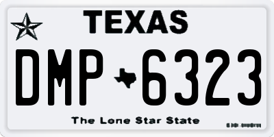 TX license plate DMP6323