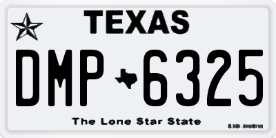 TX license plate DMP6325