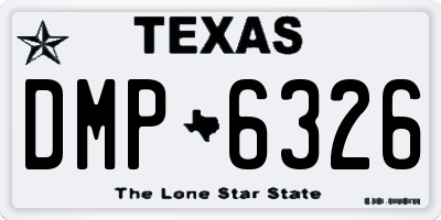 TX license plate DMP6326