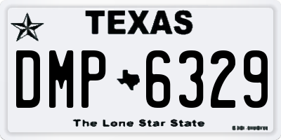 TX license plate DMP6329