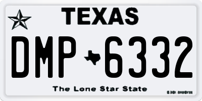 TX license plate DMP6332