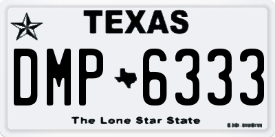TX license plate DMP6333