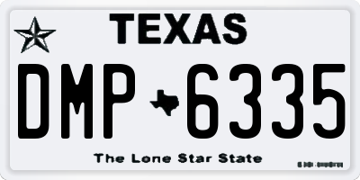TX license plate DMP6335