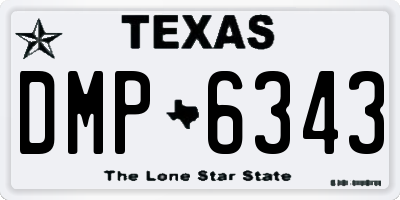 TX license plate DMP6343