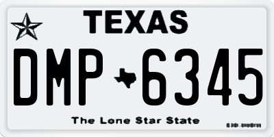TX license plate DMP6345