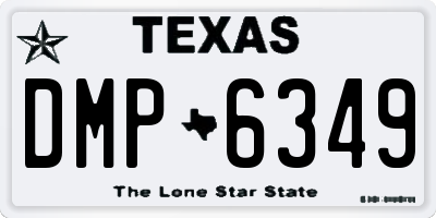 TX license plate DMP6349