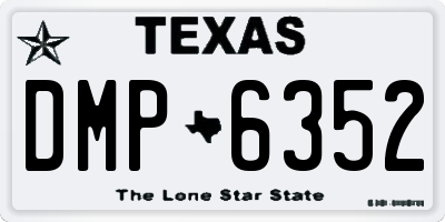 TX license plate DMP6352
