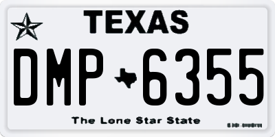 TX license plate DMP6355